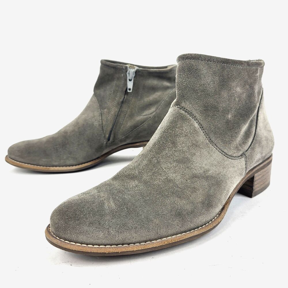 PAUL GREEN Logan Ankle Bootie Grey SUEDE ARCH SUPPORT COMFORT SLEEK Size 6 M